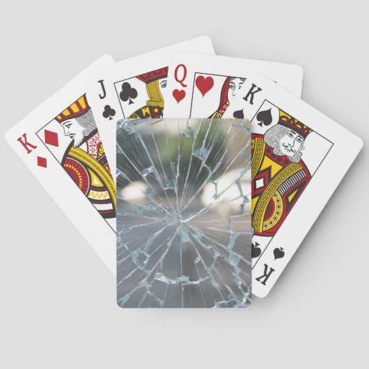 durchbrochenes Fenster Spielkarten (Rückseite)