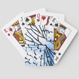 durchbrochenes Fenster Spielkarten