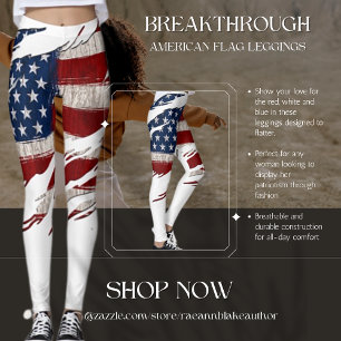 Durchbruch Amerikanische Flagge Leggings