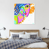 Durchbruch bei Abstrakter digitaler Malerei Leinwanddruck (Insitu (Schlafzimmer))