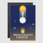 Durchbruch bei Starshot Retro Space Art Magnetkarte (Vorne/Hinten)