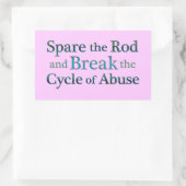 Durchbruch des Missbrauchs Rechteckiger Aufkleber (Tasche)