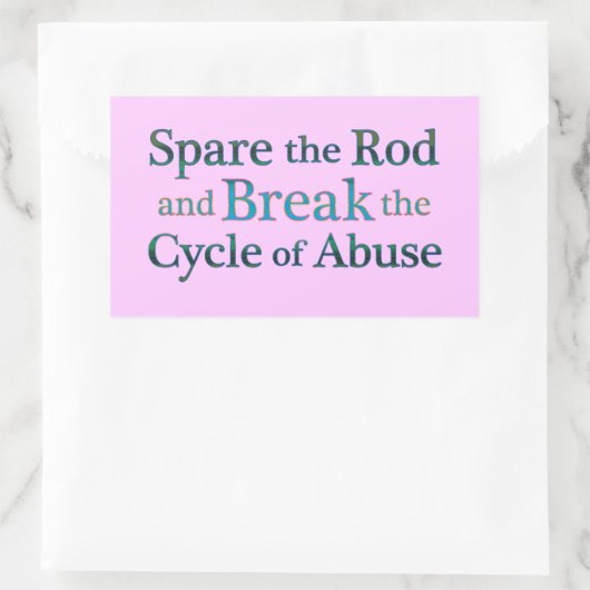 Durchbruch des Missbrauchs Rechteckiger Aufkleber (Tasche)