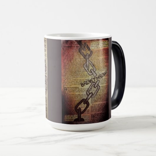 Durchbruch / Durch seine Streifen sind wir heilen Verwandlungstasse (VorderseiteRechts)