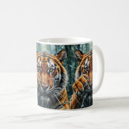 Durchbruch durch Tiger Kaffeetasse (VorderseiteRechts)