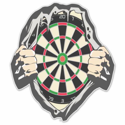 Durchbruch zum Bullseye - Ultimate Dartboard Aufkleber (Vorderseite)
