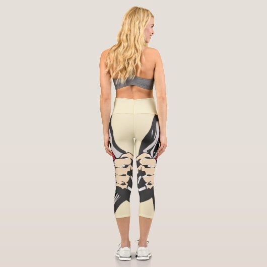 Durchbruch zum Bullseye - Ultimate Dartboard Capri Leggings (Rückseite)
