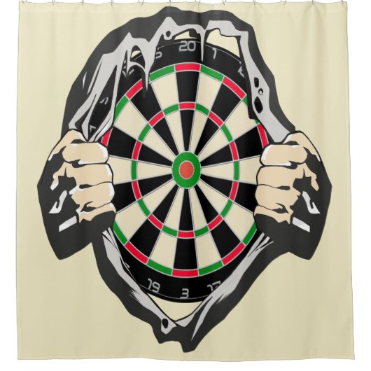 Durchbruch zum Bullseye - Ultimate Dartboard Duschvorhang (Vorderseite)