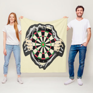 Durchbruch zum Bullseye - Ultimate Dartboard Fleecedecke