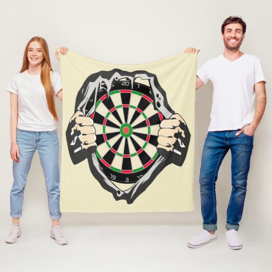 Durchbruch zum Bullseye - Ultimate Dartboard Fleecedecke (Beispiel)