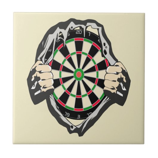 Durchbruch zum Bullseye - Ultimate Dartboard Fliese (Vorderseite)