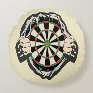 Durchbruch zum Bullseye - Ultimate Dartboard Rundes Kissen