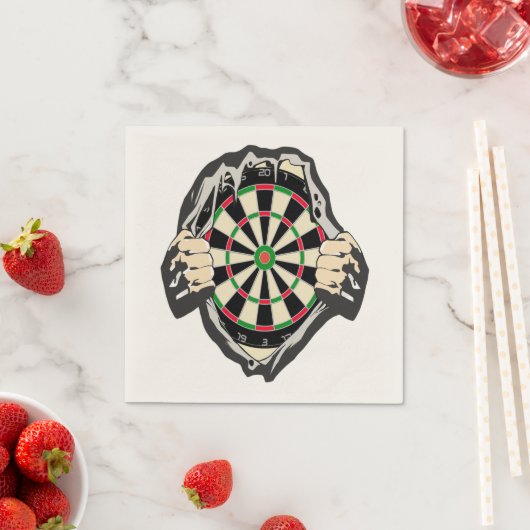 Durchbruch zum Bullseye - Ultimate Dartboard Serviette (Beispiel)