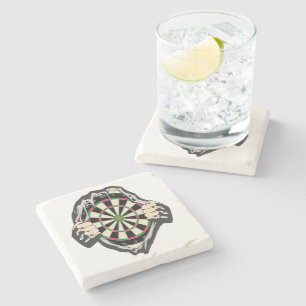 Durchbruch zum Bullseye - Ultimate Dartboard Steinuntersetzer