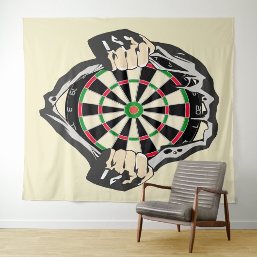 Durchbruch zum Bullseye - Ultimate Dartboard Wandteppich (Beispiel (Horizontal))