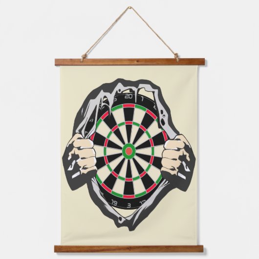 Durchbruch zum Bullseye - Ultimate Dartboard Wandteppich Mit Holzrahmen (Vorderseite)