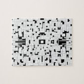 Durchdachte Linien III - schwarz u. weiße Kunst Puzzle (Horizontal)