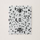 Durchdachte Linien III - schwarz u. weiße Kunst Puzzle (Vertikal)