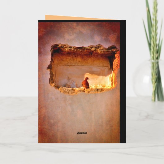 Durchdachte Taube Karte (Rückseite)