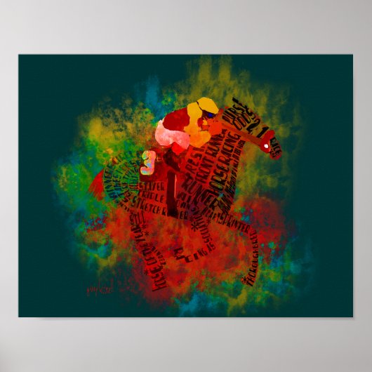 Durchdachte Typografie" Poster (Vorne)