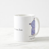 Durchdachte u. glückliche Flusspferd-Tasse Kaffeetasse (VorderseiteRechts)