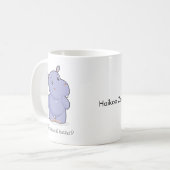 Durchdachte u. glückliche Flusspferd-Tasse Kaffeetasse (Vorderseite Links)