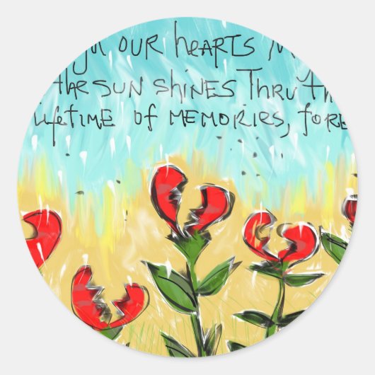 Durchdachte und kreative Beileid-Karte Runder Aufkleber (Vorderseite)