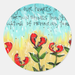 Durchdachte und kreative Beileidskarte Runder Aufkleber