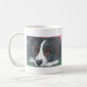 Durchdachter Border-Collie-Hund Kaffeetasse (Links)
