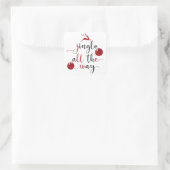 durchdrehen quadratischer aufkleber (Tasche)