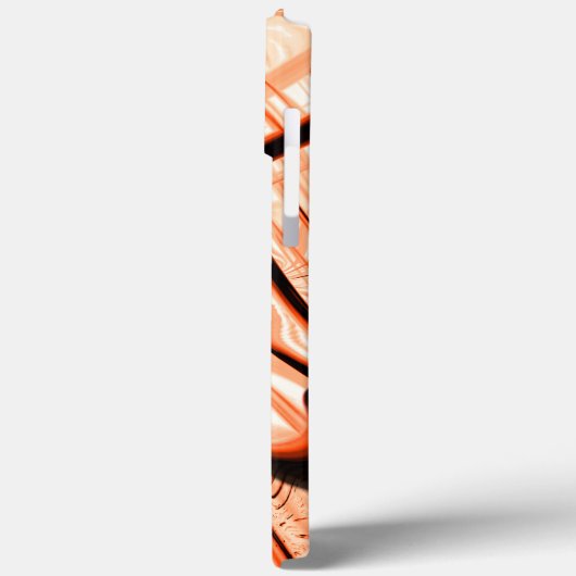 Durcheinander brauner gewellter Schlaganfälle in v Case-Mate iPhone Hülle (Rückseite / Links)