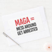 Durcheinander festgenommen rechteckiger aufkleber (Umschlag)