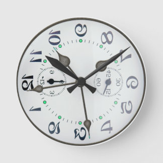 Durcheinander mit der Kopfuhr Runde Wanduhr