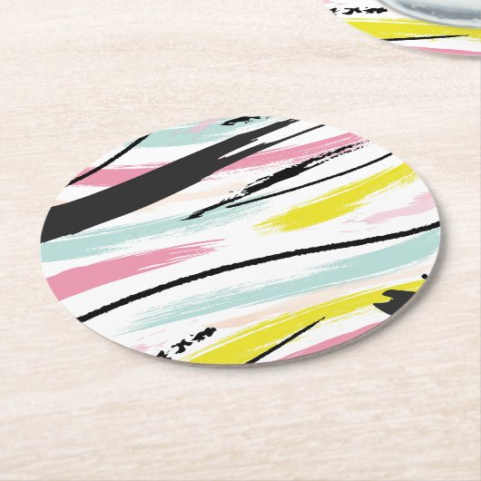 Durcheinander Runder Pappuntersetzer (Angewinkelt)