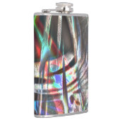 Durcheinander von bunten Strichen in rustikalem un Flachmann (Rechts)