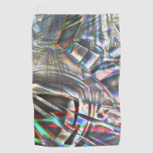 Durcheinander von bunten Strichen in rustikalem un Golfhandtuch (Vorderseite)