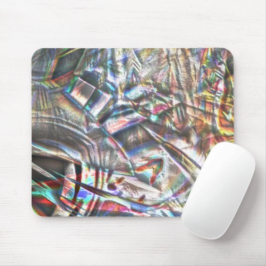 Durcheinander von bunten Strichen in rustikalem un Mousepad (Mit Mouse)