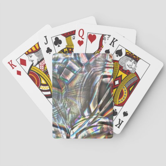 Durcheinander von bunten Strichen in rustikalem un Spielkarten (Rückseite)