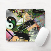 Durcheinander von Designobjekten und Symbolen mit Mousepad (Mit Mouse)