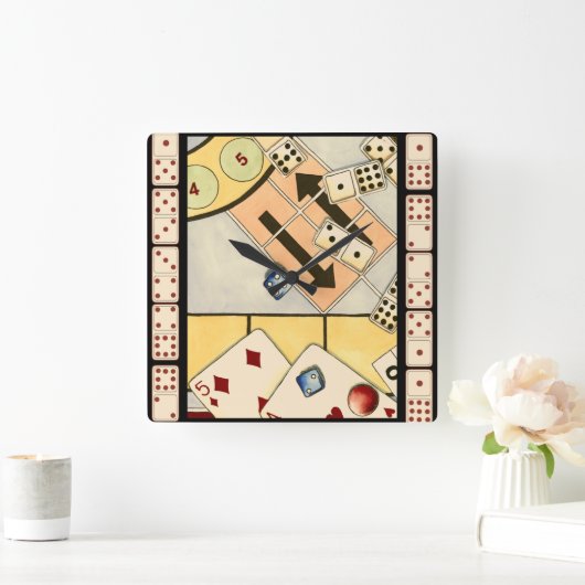 Durcheinandergebrachte Zusammenstellung der Quadratische Wanduhr (Zuhause)