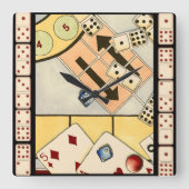 Durcheinandergebrachte Zusammenstellung der Quadratische Wanduhr (Vorderseite)