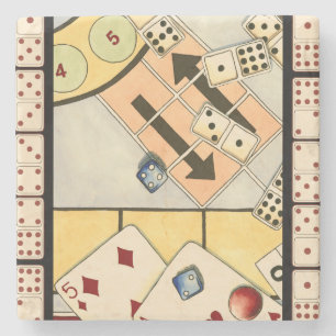 Durcheinandergebrachte Zusammenstellung der Steinuntersetzer