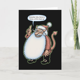 Durcheinandergebrachter Weihnachtsmann Feiertagskarte