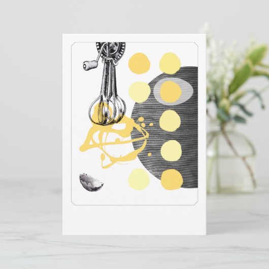 Durcheinandergemischte Eier - Einladung oder (Stehend Vorderseite)