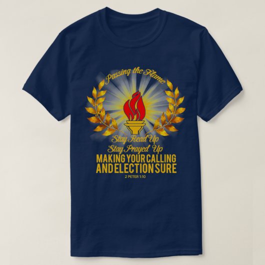 Durchfahren des Flame Bleibe Read Up Bleibe Aufgep T-Shirt (Design vorne)
