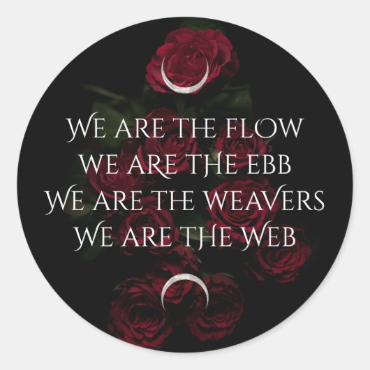 Durchfluss und Ebb-Aufkleber Runder Aufkleber (Vorderseite)