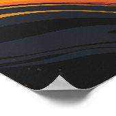 Durchfluss von gekrümmten Streaks Poster (Ecke)