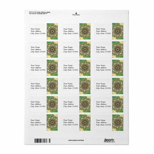 Durchfuhr - Fraktal Adressaufkleber (Vorne)