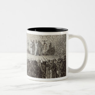 Durchführung der Geiseln während der Kommune, 1871 Zweifarbige Tasse