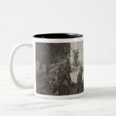 Durchführung der Geiseln während der Kommune, 1871 Zweifarbige Tasse (Links)